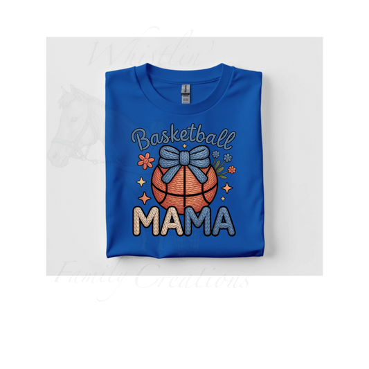 Faux-yarn Basketball MAMA shirt