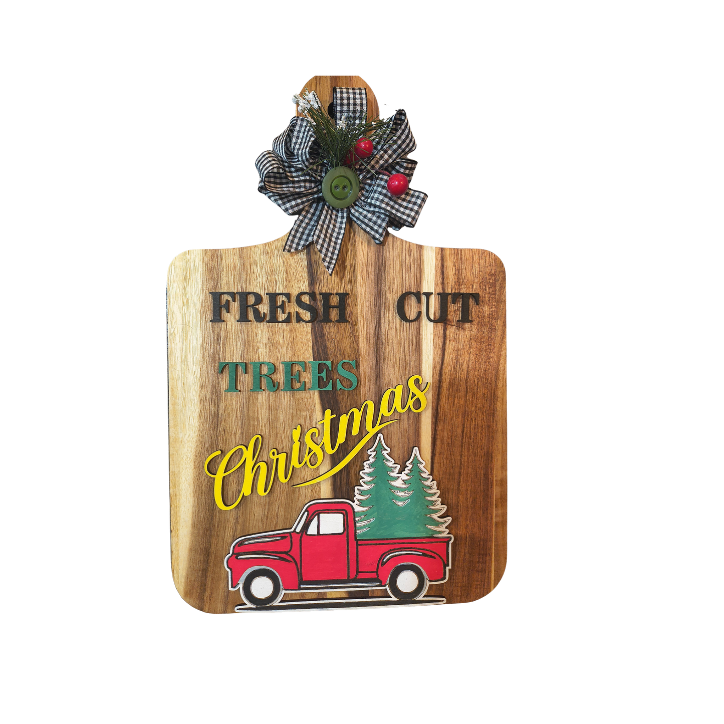 Christmas Cutting-Board Decor